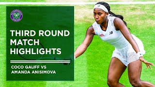 Coco Gauff vs Amanda Anisimova  Match Highlights  Wimbledon 2022 [upl. by Ulphi]