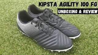 Kipsta Agility 100 FG football shoes unboxing and reviewplaytestKipsta football shoes reviews [upl. by Ezaria]