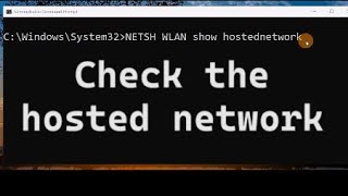 how to check the hosted network in your PC [upl. by Braasch]