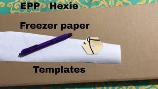 Using freezer paper for EPP hexie templates [upl. by Nylhsa]