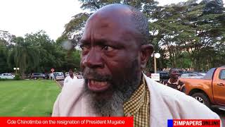 Cde Chinotimba on the resignation of President Mugabe [upl. by Oilegor630]