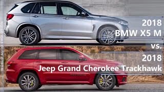 2018 BMW X5 M vs 2018 Jeep Grand Cherokee Trackhawk technical comparison [upl. by Corie]