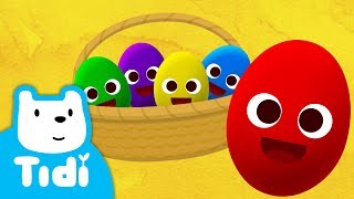 Learn Colors with Surprise Eggs  Colors with Animals for Children ★TidiKids and Play [upl. by Resiak]