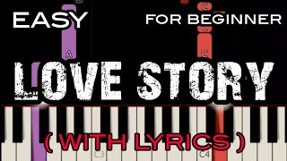 LOVE STORY  LYRICS   ANDY WILLIAMS  SLOW amp EASY PIANO [upl. by Barrie]