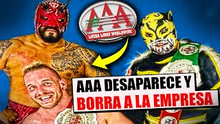 AAA BORRA A LA EMPRESA Luchador DMT AZUL Fuera de AAA [upl. by Nikaniki637]