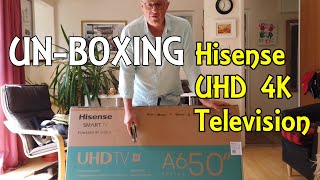 UNBOXING HISENSE 50quot UHD 4K TV [upl. by Bhatt266]