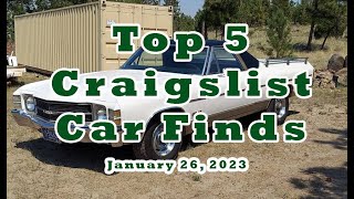 Top 5 Craigslist Car Finds for January 26 2023 [upl. by Nylinej520]