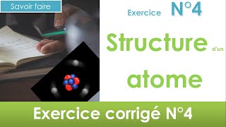 Structure dun atome en 2 exercice N°4 🧪  chimie collège niveau 3ème et plus [upl. by Enelie]