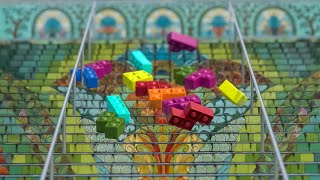 POPIT TETRIS ON THE LINCOLN PARK STEPS  SOFTBODY SIMULATION [upl. by Porett]