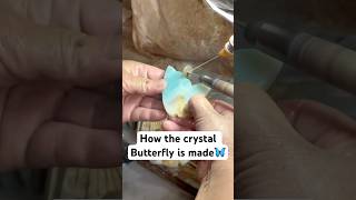 This is how the crystal butterfly is made🦋🔮❤️ crystalfactory crystalbutterfly [upl. by Anrehs62]