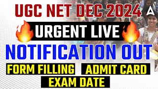 UGC NET December 2024 Update Notification Out Exam Date Admit Card Application Form Date Details [upl. by Rehpoitsirhc]