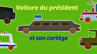 Dessin animé éducatif en français pour enfants Mini voitures avec Prabou  le cortège du président [upl. by Norine]