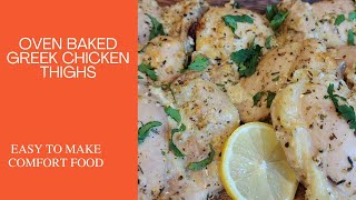 Oven Baked Greek Chicken Thighs [upl. by Ardua787]