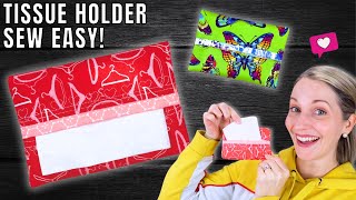 How to Sew a Pocket Tissue Holder  Beginner Sewing Tutorial [upl. by Aleron876]