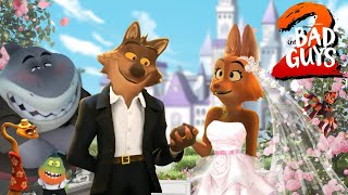 The bad guys Wedding Mr Wolf and Diane Foxington Glow Up Transformation Kluz Cartoon [upl. by Clo]