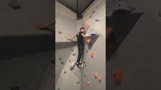 White problem V5 climber clips viralvideo sendit climb climbing rockclimbing move sport [upl. by Hallsy169]