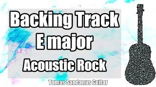 E major pentatonic Backing Track  Acoustic Clean Rock Guitar Jam Backtrack  TS 107 [upl. by Lenora966]