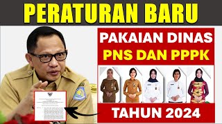 RESMI  ATURAN BARU PAKAIAN DINAS PPPK DAN PNS TAHUN 2024 [upl. by Selegna]