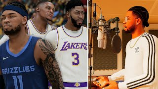 NBA 2K22 PS5 MyCAREER  2021 SUPER TEAM LAKERS Rapping In The Studio Recorded My 1st Song [upl. by Alfredo]