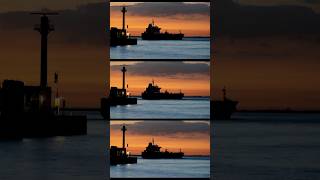 Abendstimmung im Hafen harbor ships containership antwerp [upl. by Allix99]