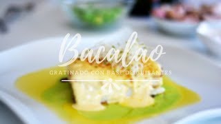 Receta Bacalao gratinado con salsa de guisantes  Cocina con Manu Ballesteros  Jacoliva TV [upl. by Aisemaj]