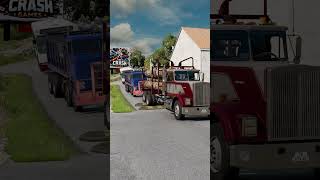 Satisfying Heavy Duty Trucks amp City Buses vs 2 Big Speed Bumps shorts [upl. by Nongim]