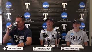 NCAA DIII Softball Super Regional Game One  Trine University [upl. by Doscher883]