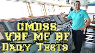 Daily Tests On GMDSS Equipment VHF  MFHF INMARSAT NAVTEX بالعربي [upl. by Naginnarb]