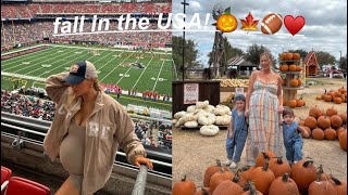 OCTOBER IN AMERICA nfl games pumpkin patches amp more  cosy family vlog [upl. by Vale477]