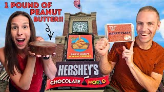 Hersheys Chocolate World Is AWESOME  Create Your Own Candy Bar Reeses Stuff Your Cup  Vlog [upl. by Rbma]