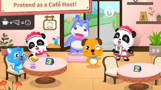 Baby Pandas Summer Cafe  Become a Cafe Host and Serve Customers  Kiki Manager  Babybus Game [upl. by Raynata]