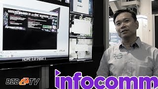 Apantac UE4K 4KUHD HDMI Multiviewer w KVM  InfoComm 2018 [upl. by Annatnas728]