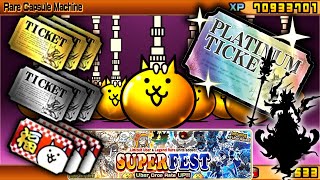 Spending EVERY TICKET on Superfest  Battle Cats [upl. by Retep786]