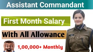 Assistant Commandant  BSF  First Month Salary Slip 2024 [upl. by Dleifyar]