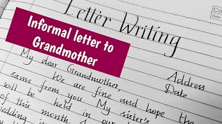 write a letter to your grandmother inviting her to attend your sisters marriageBest Handwriting [upl. by Anma]