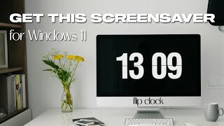 How To Download And Install Fliqlo Clock Screensaver In Windows 11 [upl. by Orimisac234]