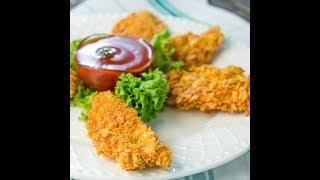 Cornflake Crusted Chicken Strips [upl. by Noskcaj]