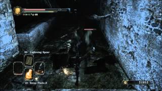 Dark Souls 2  Santiers Spear Moveset [upl. by Yrogreg930]