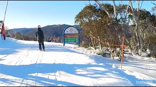 4K Thredbo Gunbarrel to Merritts beginner run Ballroom [upl. by Elboa920]