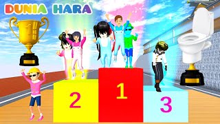 Yuta VS Mio Lomba Parkour Toilet Pelangi Warna Warni Kumpul Uang Ulang Tahun Baby Hara  Sakura [upl. by Einwahr]