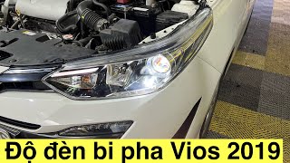 Toyota Vios 2019 bản G  Độ đèn bi pha Led siêu sáng [upl. by Statis445]