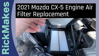 2021 Mazda CX5 Engine Air Filter Replacement [upl. by Charmine]