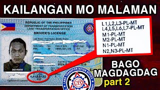 NEW RESTRICTION CODES EXPLAINED part 2 ANO ANG DRIVERS LICENSE CODES 2023 [upl. by Atram]