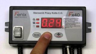 Sterownik pieca kotła Fx61 zmiana parametru temperatura pokojowa Fenix electronics wwwsterownikico [upl. by Nur]