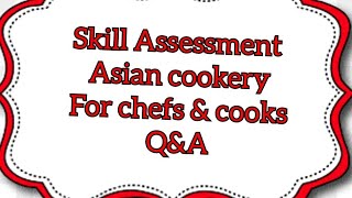 Australia Skill Assessment Asian Cookery Technical Interview for chefs and Cooks [upl. by Ecnarrat]