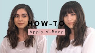 Howto Apply Clipin Bangs  VBangs by The Hair Shop [upl. by Billat]