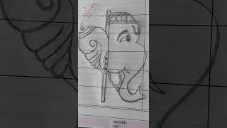 Ganesha sketch ♥️ mymakeupsays 10ksuscriber art [upl. by Alansen]