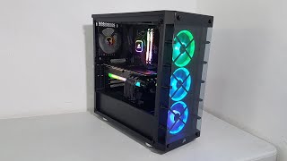 Corsair 465x RGB con EVGA FTW3 GAMING RTX 3080 RYZEN 5 5600x y Aorus B550 ELITE AX V2 [upl. by Leiso]