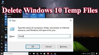 Delete Temp Files in Windows 10 Using Run [upl. by Amsirp]