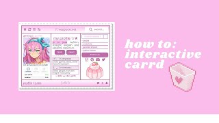 social site interactive carrd tutorial [upl. by Suilenroc]